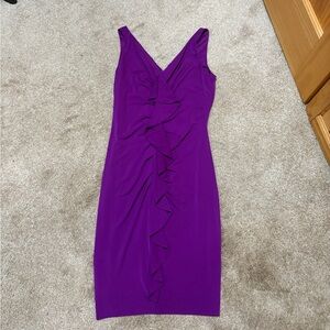 Suzi Chin Vibrant Purple Midi Dress